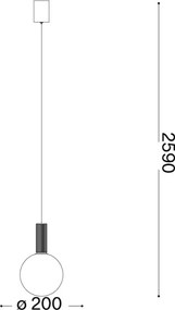 Ideal Lux - Lustră LED suspendată pe cablu ODEON LED/8W/230V CRI 90 Ø 20 cm bej/alb