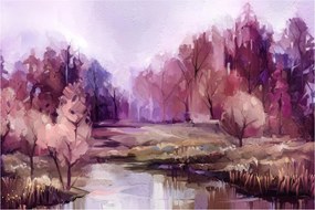 Tablou - Peisaj de toamnă - pictură (90x60 cm)