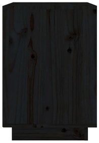 Noptiera, negru, 40x35x50 cm, lemn masiv de pin 1, Negru