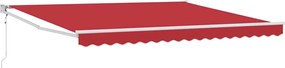 vidaXL Cort electric retractabil Roșu 400 × 300 cm