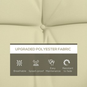 Outsunny Set 4 Piese Perne de Grădină cu Șnururi de Fixare, Perne pentru Ședere și Spate cu Umplutură Groasă, pentru Balansoar de Grădină, Crem | Aosom Romania