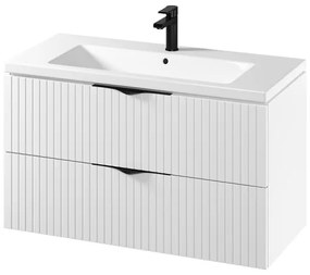 Cersanit S801-542 - Dulap suspendat pentru baie cu lavoar TIRSO 100x45 cm, alb