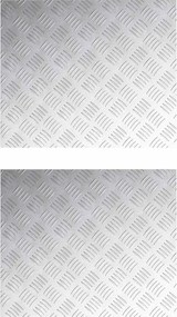 vidaXL Trepte Dreptunghiular 2 pcs Argintiu 60 x 50 cm Aluminiu