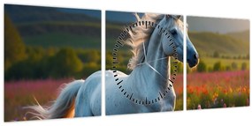 Tablou - Unicorn (cu ceas) (90x30 cm)