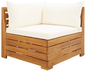 316087 vidaXL Set mobilier grădină cu perne, 2 piese, lemn masiv de acacia