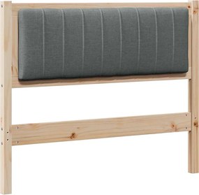 vidaXL Tăblie tapițată cu headboard Maro 100 cm Lemn de pin masiv