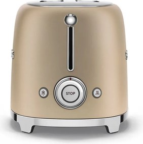 Prаjitor de pаine SMEG 50's Style TSF01CHMEU, 950 W, 2 felii, 6 trepte, Tava pentru firimituri, Cablu integrat, Otel inoxidabil, Sampanie