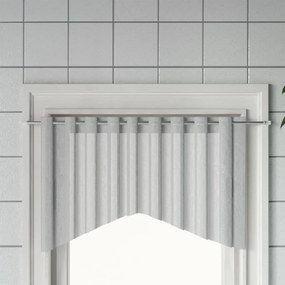 vidaXL Șine pentru perdele 2 buc, alb și argintiu, 90-130 cm, aluminiu