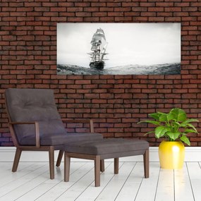 Tablou - O navă care navighează pe ocean (120x50 cm)