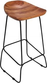 Set 2 scaune de bar cu sezut din lemn, Mammut 85cm