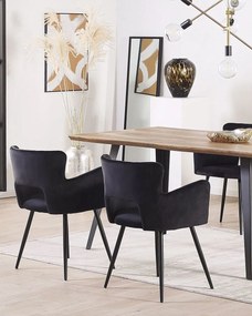 Set 2 buc scaune de sufragerie Shelba (negru) . 1075767