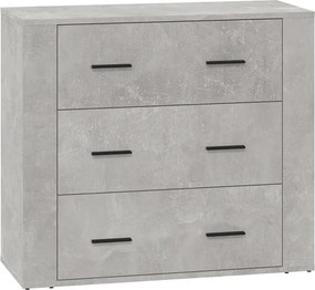 vidaXL Dulap, gri beton, 80x33x70 cm, lemn preluc