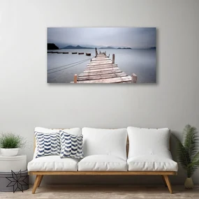 Tablou pe panza canvas Podul Sea Arhitectura Gray