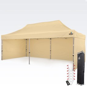 Cort de nunta 4x8m - cu 3 pereți - Bej