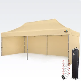 Cort de nunta 4x8m - cu 3 pereți - Bej