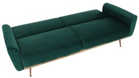 Canapea extensibila, material textil Velvet smarald, FASTA