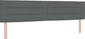 vidaXL Tăblie cap Gri închis 200 cm țesătură