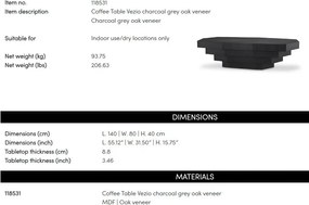 Masuta de cafea eleganta design LUX Vezio