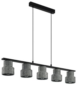 Eglo 39855 - Lustră HILCOTT suspendată pe cablu, 5xE27/40W/230V