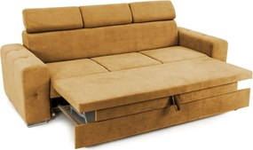 Canapea Extensibilă 3 locuri BELLAGIO, cu tetiere reglabile, 242x95x99 cm, Mango-Enjoy