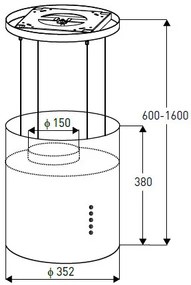 Hotă de bucătărie suspendată TANGO