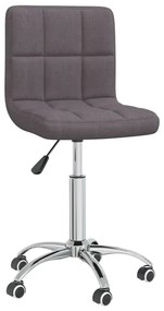 vidaXL Scaun de bucătărie pivotant, gri taupe, material textil