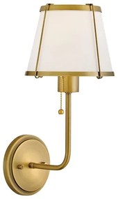 Lampă de perete Hinkley HK-CLARKE1-DBR-OW CLARKE 1xE27/40W/230V alamă/alb