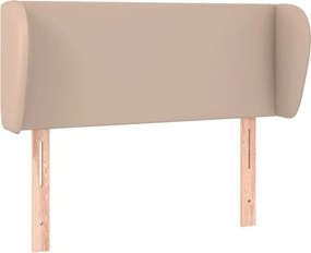 vidaXL Tăblie pat cu aripioare cappuccino 83x23x78/88 cm piele eco