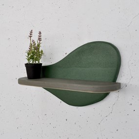 Raft de perete Mehehe (verde închis + gri). 1127535