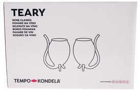 TEMPO-KONDELA TEARY, pahar de vin cu pai încorporat, set de 2, 300 ml