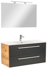 Mobilier complet de baie Vario Clam 100 stejar-antracit