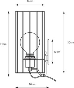 Markslöjd 108960 - Lampă de perete HIKARI 1xE27/60W/230V alb/negru