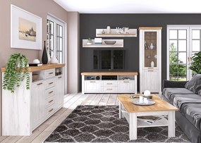 Scrin G, stejar craft auriu / stejar craft alb, SUDBURY