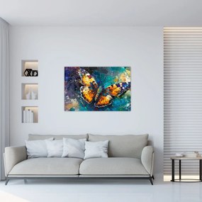 Tablou - Fluture, pictură în ulei (90x60 cm)