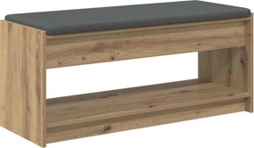 vidaXL Bancă pentru hol cu pernă Stejar Artizanal 103 x 38 x 45 cm