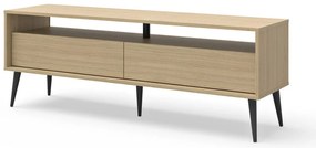 Comodă TV în culoare naturală cu aspect de lemn de stejar 150x54 cm Lake – TemaHome