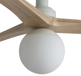 Ventilator de tavan FARO 34281-11L KLIM S lemn/alb + telecomandă