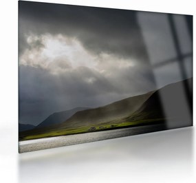 Tablou pe sticlă cu furtuna în apropiere (70x50 cm)