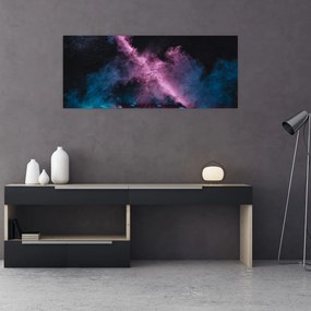 Tablou - Fum roz-albastru (120x50 cm)