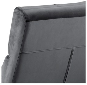 Fotoliu gri cu tapițerie din catifea Alba – Actona