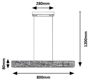 Lustră LED pe cablu CINNAMON LED/34W/230V Rabalux 3091