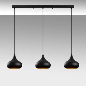 Lustră suspendată pe cablu MUBA 3xE27/40W/230V negru
