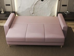 Canapea extensibilă dumonde cu ladă de depozitare si sezut confortabil din spuma high-density, Kronos Enjoy Flamingo 210x100 cm