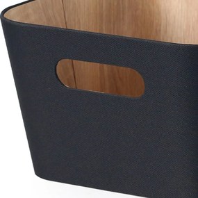 Set de 2 coșuri de depozitare Kitchisimo 27 × 27 ×16 cm, negru, M