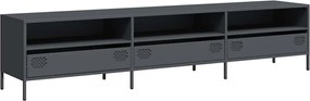 vidaXL Dulap TV, antracit, 202x39x43,5 cm, oțel laminat la rece