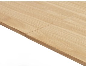 Masă de dining în culoare naturală extensibilă cu blat cu aspect de lemn de stejar 100x190 cm Gallina – Unique Furniture