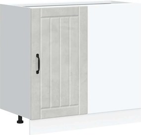 vidaXL Dulap de bază pentru bucătărie „Lucca” Lemn prelucrat gri beton