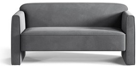 Canapea gri cu tapițerie din catifea 140 cm Abby – Micadoni