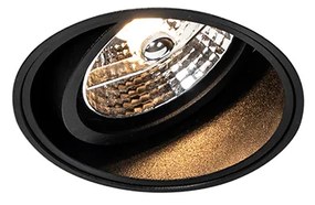 Spotlight modern îngropat negru fără ramă - Impact 70