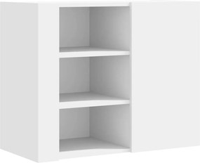 vidaXL Dulap de perete, alb, 75x35x60 cm, lemn prelucrat
